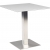 Table Stan outdoor H74 70x70 - blanc & inox