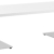 Table basse Stan H35 180x70 - blanc & inox