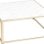 Table basse Kadra H45 100x100 - marbre & laiton