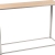 Table haute Kadra H105 150x50 - bois & chrome