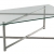 Steel table basse verre 55x100
