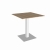 Table Stan H76 70x70 - bois & blanc