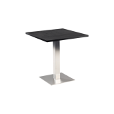 Table Stan H73 70x70 - noir & inox