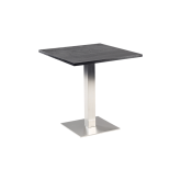 Table Stan H73 70x70 - Noir & Inox