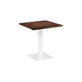 Table Stan H73 70x70 - bois & blanc outdoor