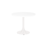 Table Stacy H73 Dia90 cm - blanc & blanc