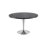 Table IVAN dia120 cm - noir & inox