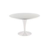 Table IVAN Dia120 cm - blanc & blanc