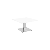 Table Stan H35 70x70 - blanc & inox