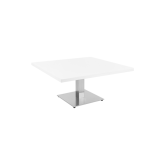 Table Stan H35 90x90 - blanc & inox