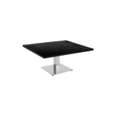 Table Stan H35 90x90 - noir & inox