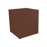 Kub box H110 100x100 - Chocolat