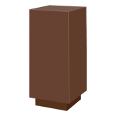 Stèle carrée H110 47x47 - Chocolat