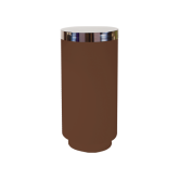 Stèle krome ronde H110 Dia50 cm - chocolat