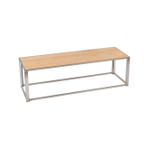 Table Kadra H45 150x50 - bois & chrome