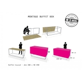 Buffet box H90 200x90 - Blanc