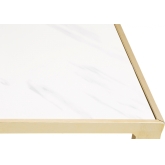 Table Kadra H90 60x60 - marbre & laiton
